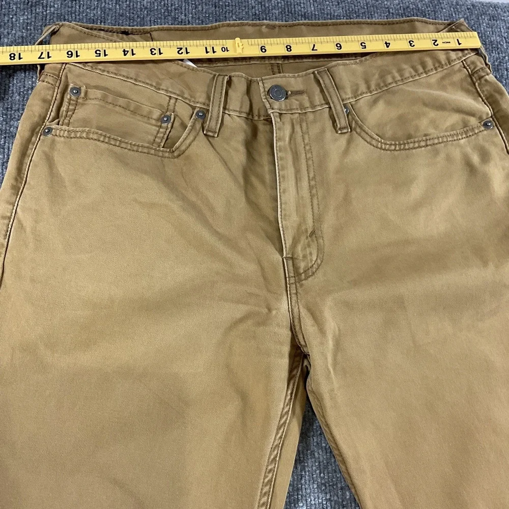 Levi's 514 Straight Jeans Men 34x34 Tan Khaki Denim Pants Levi Strauss 514 Strai